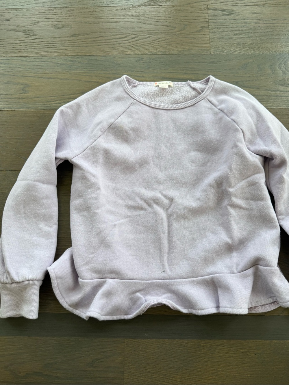 Crewcuts Lilac Ruffle-Hem Sweatshirt